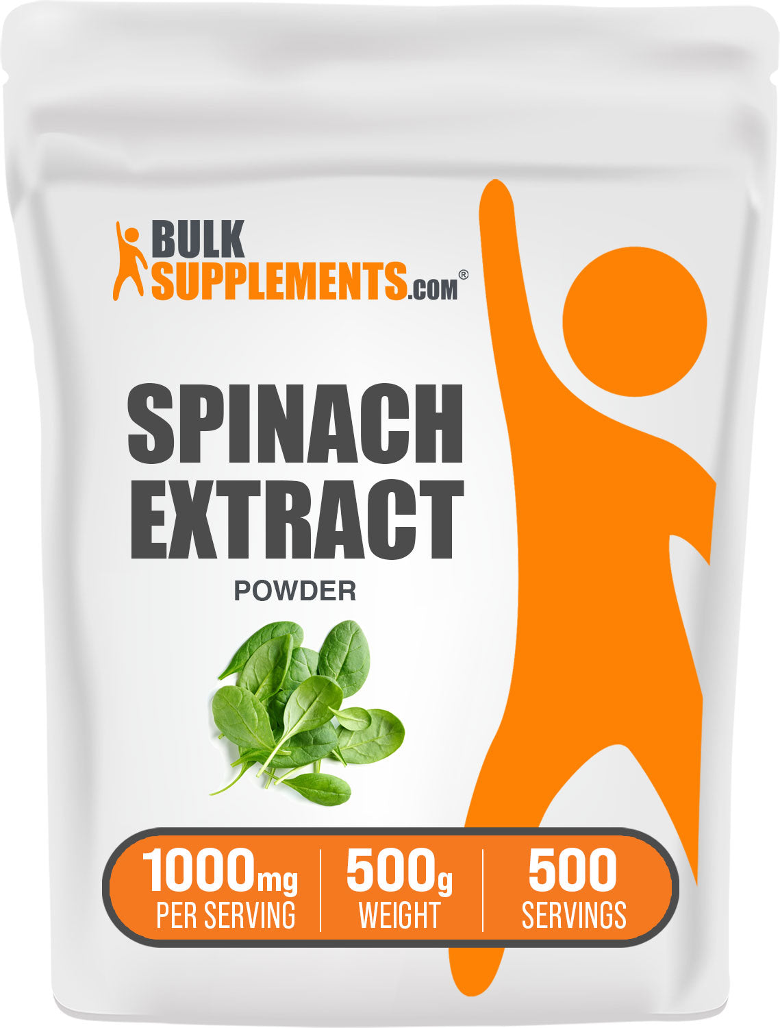 BulkSupplements Spinach Extract Powder 500g bag