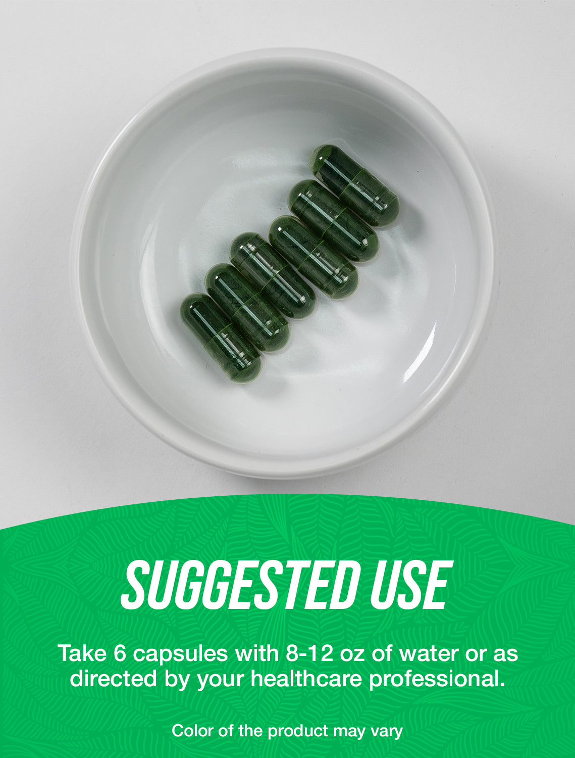 Spirulina capsules suggested use image