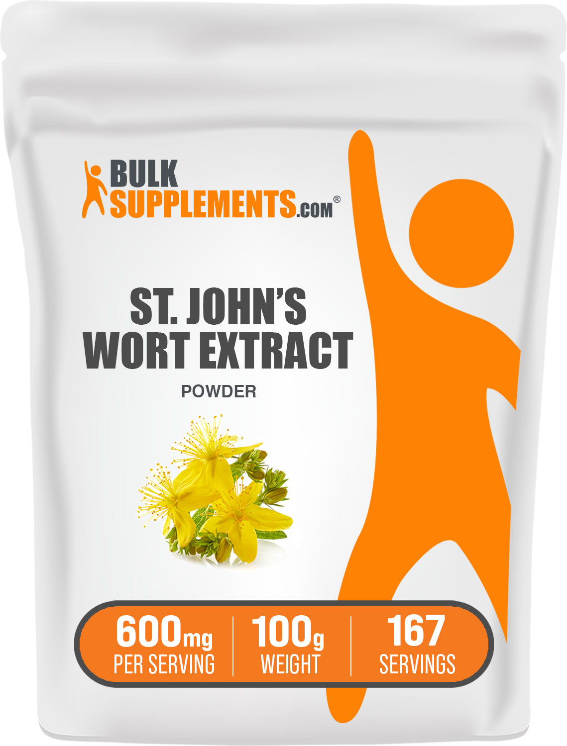 BulkSupplements St. John's Wort Extract Powder 100g bag