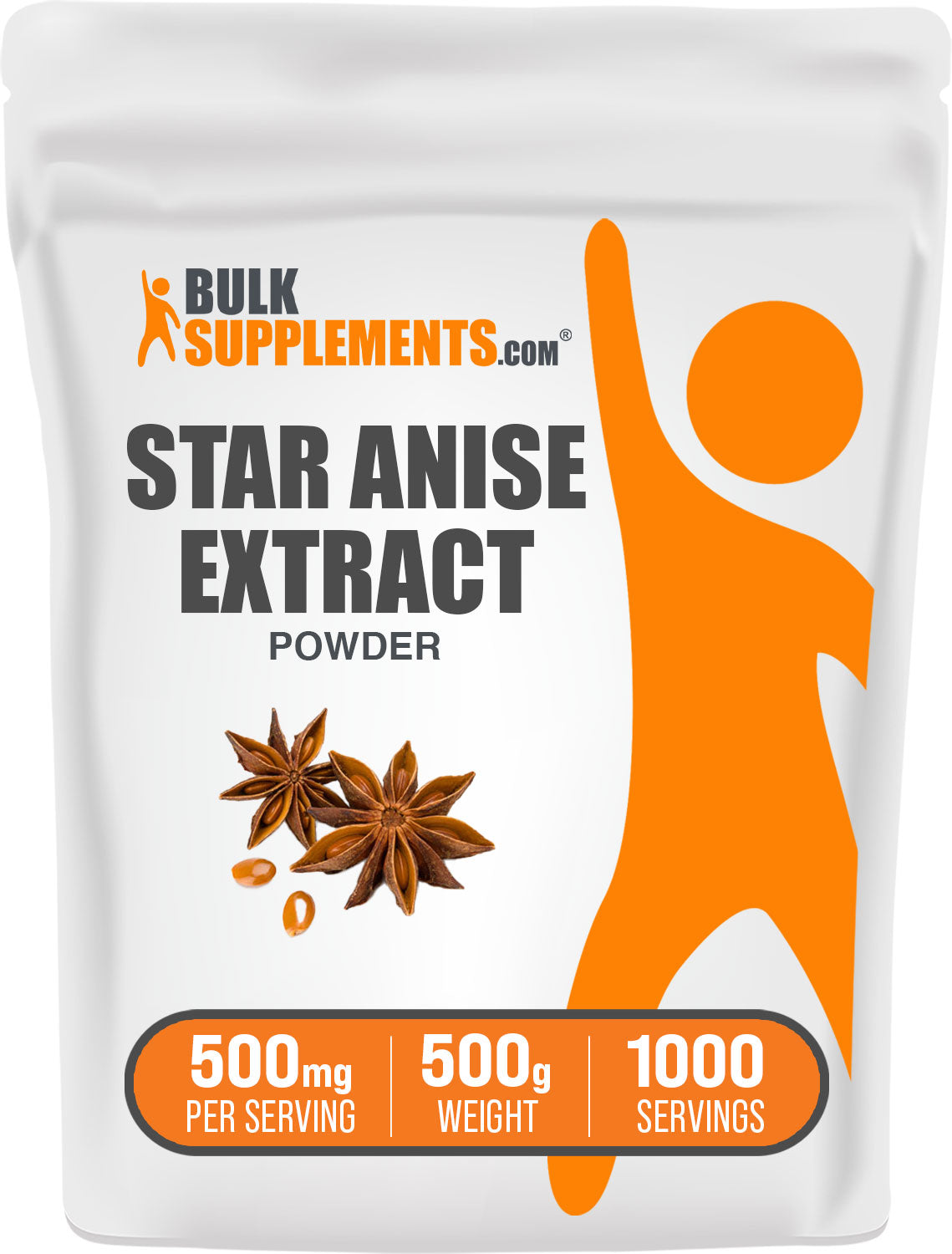 BulkSupplements Star Anise Extract Powder 500g bag