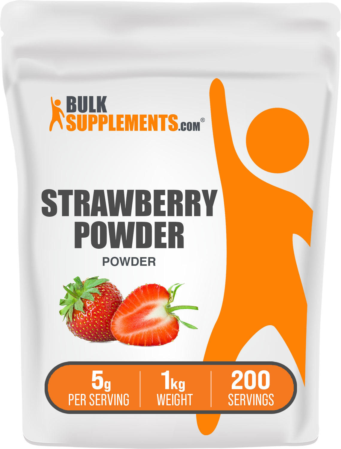 BulkSupplements Strawberry Powder 1kg bag