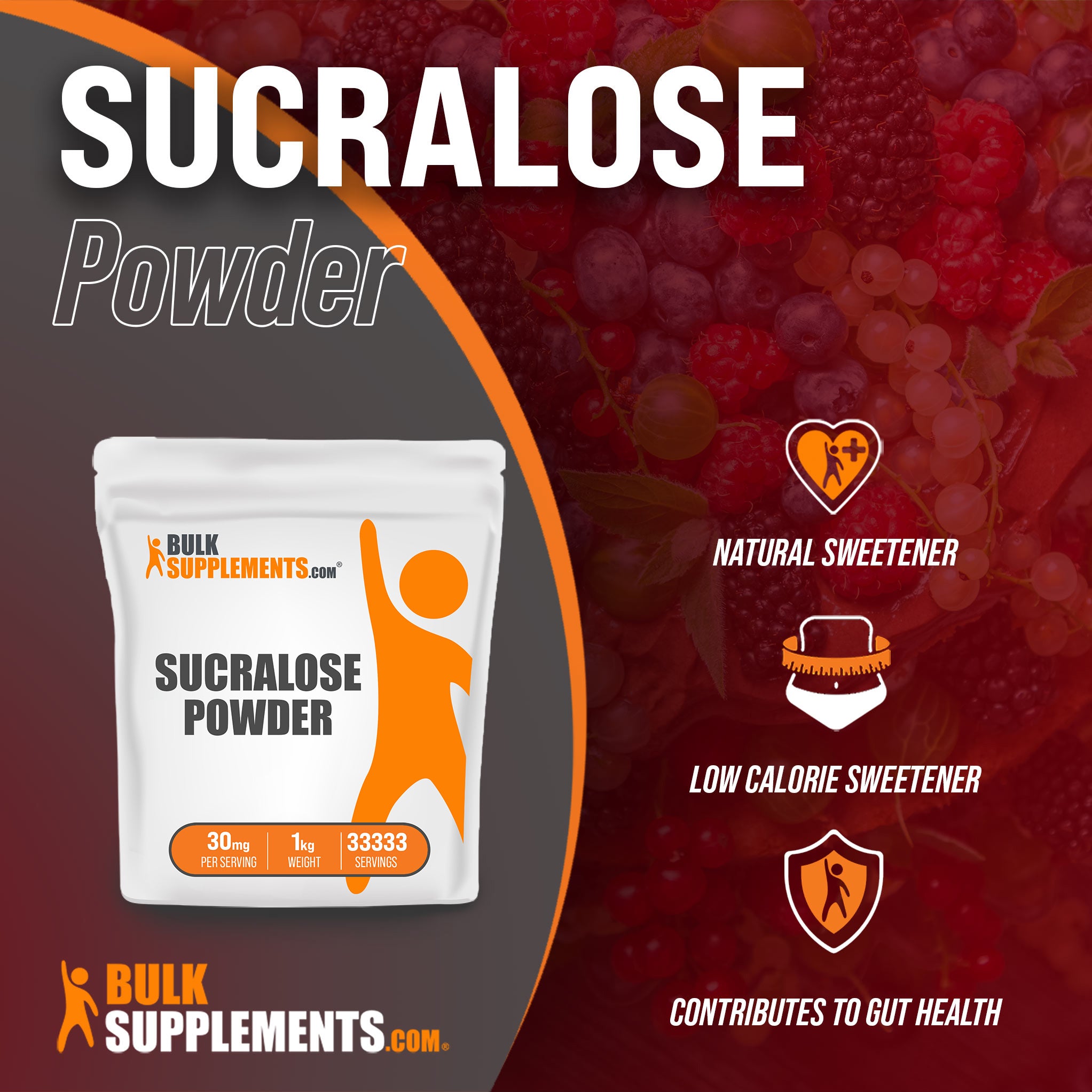Benefits of Sucralose: natural sweetener, low calorie sweetener, contributes to gut health