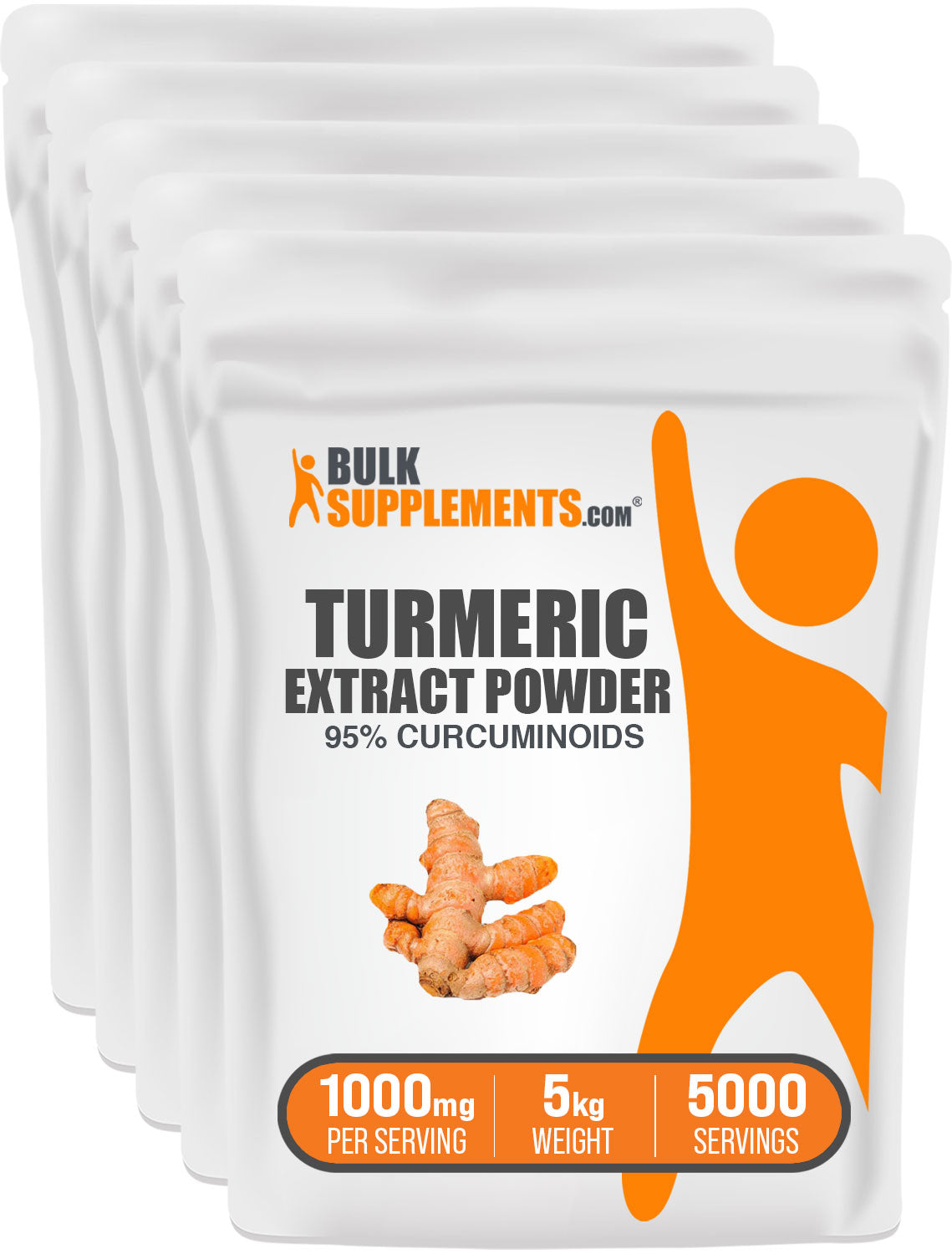 BulkSupplements Turmeric Extract Powder 95% Curcuminoids 5kg bag