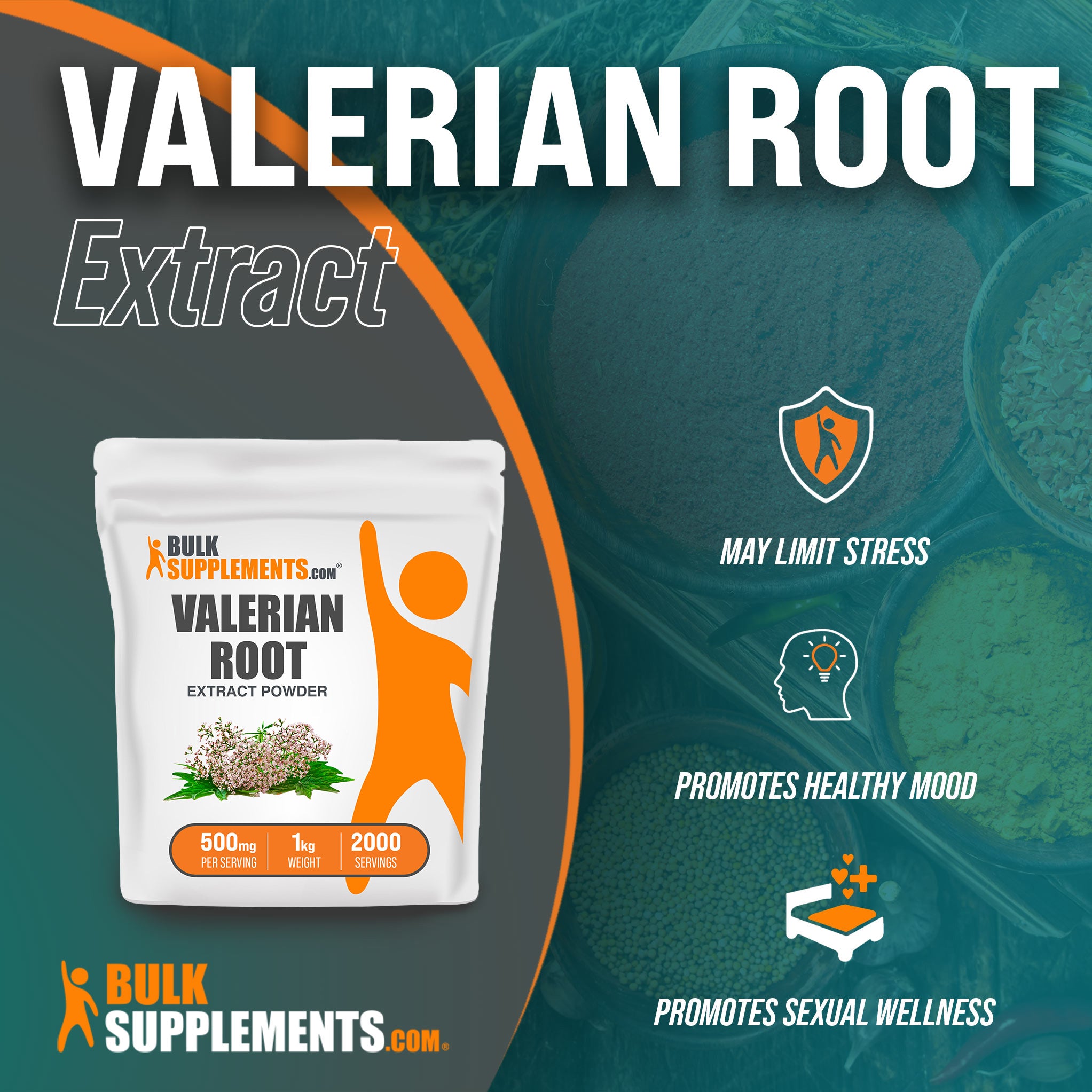 Benefits of Valerian Root Extract: may limit stress, promotes healthy mood, promotes sexual wellness