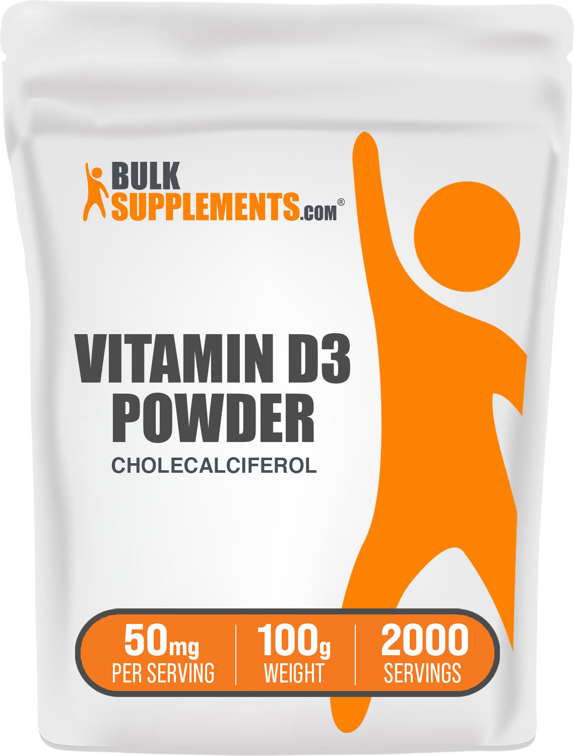 BulkSupplements Vitamin D3 Powder Cholecalciferol 100g bag