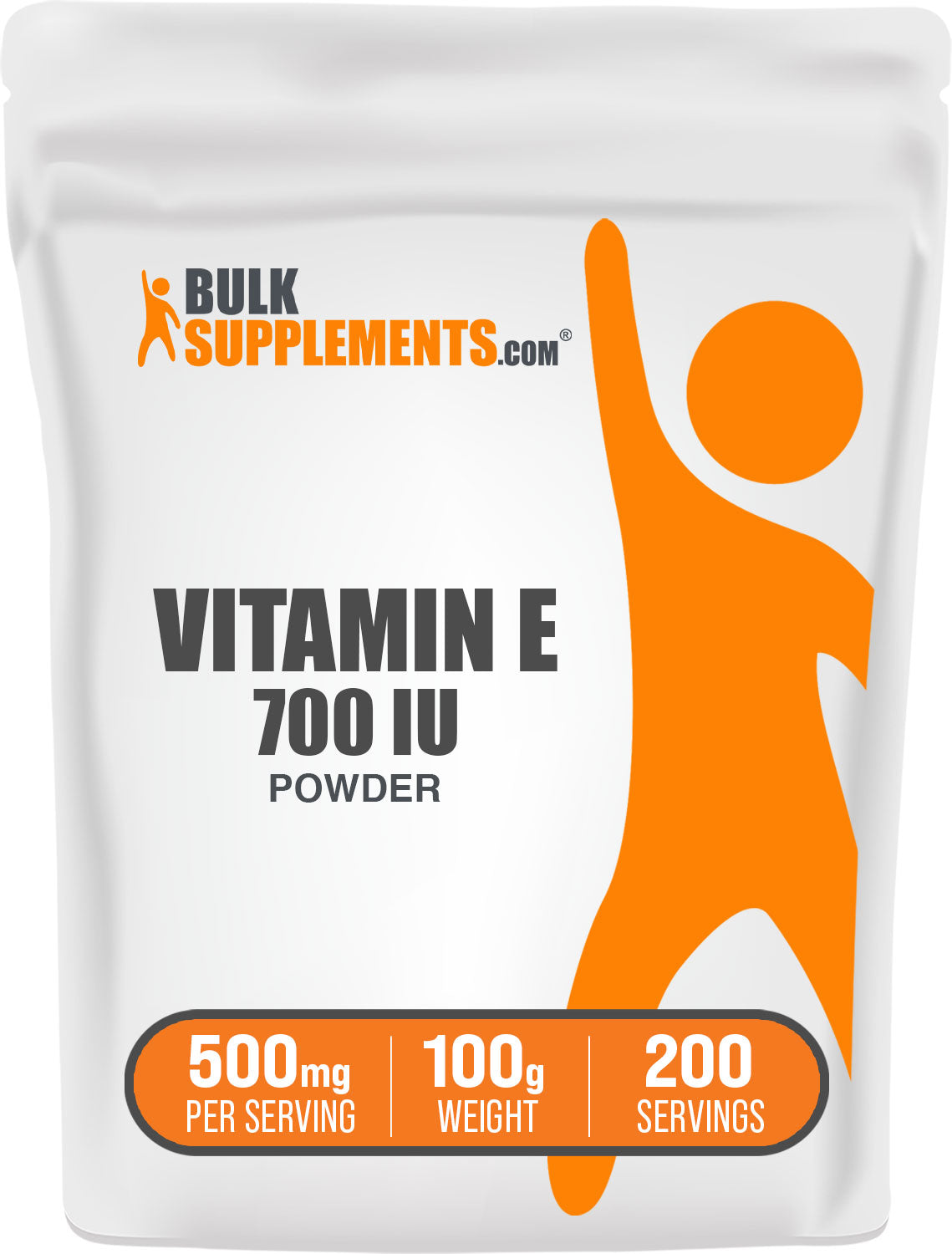 BulkSupplements.com Vitamin E 700 IU Powder 100g bag