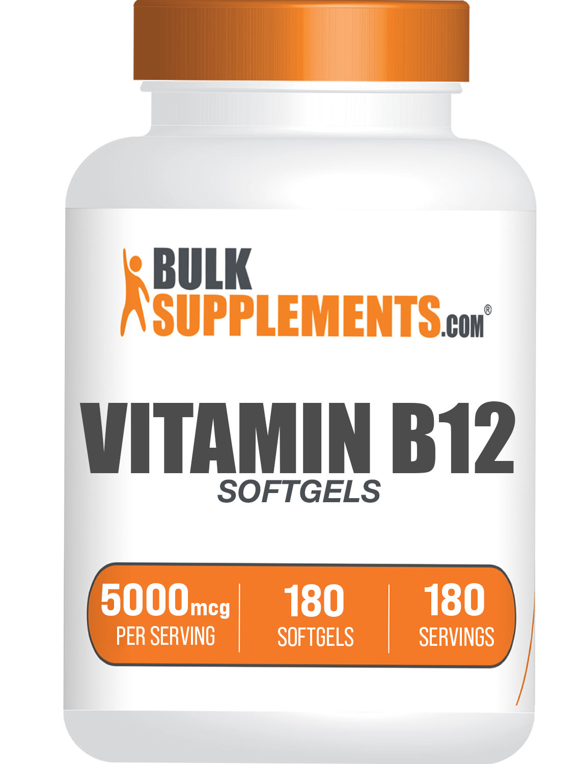 BulkSupplements Vitamin B12 5000mcg 180 Count Bottle 