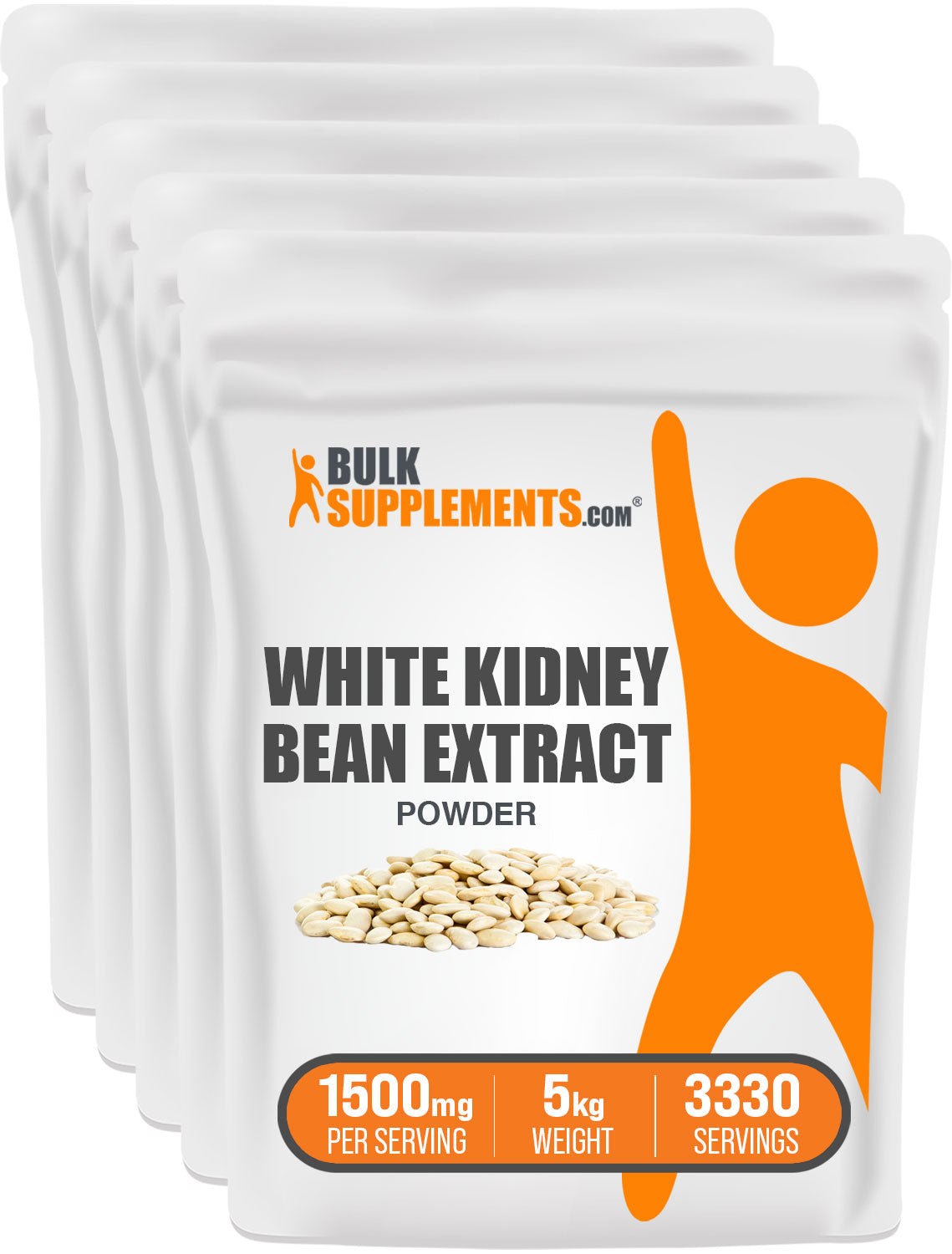 BulkSupplements White Kidney Bean Extract Powder 5kg bag