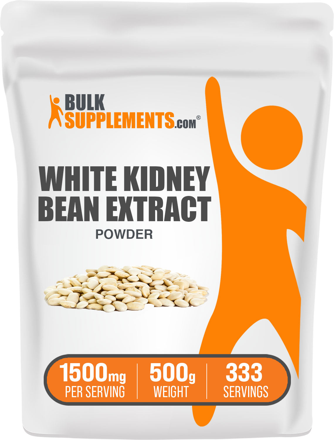 BulkSupplements White Kidney Bean Extract Powder 500g bag
