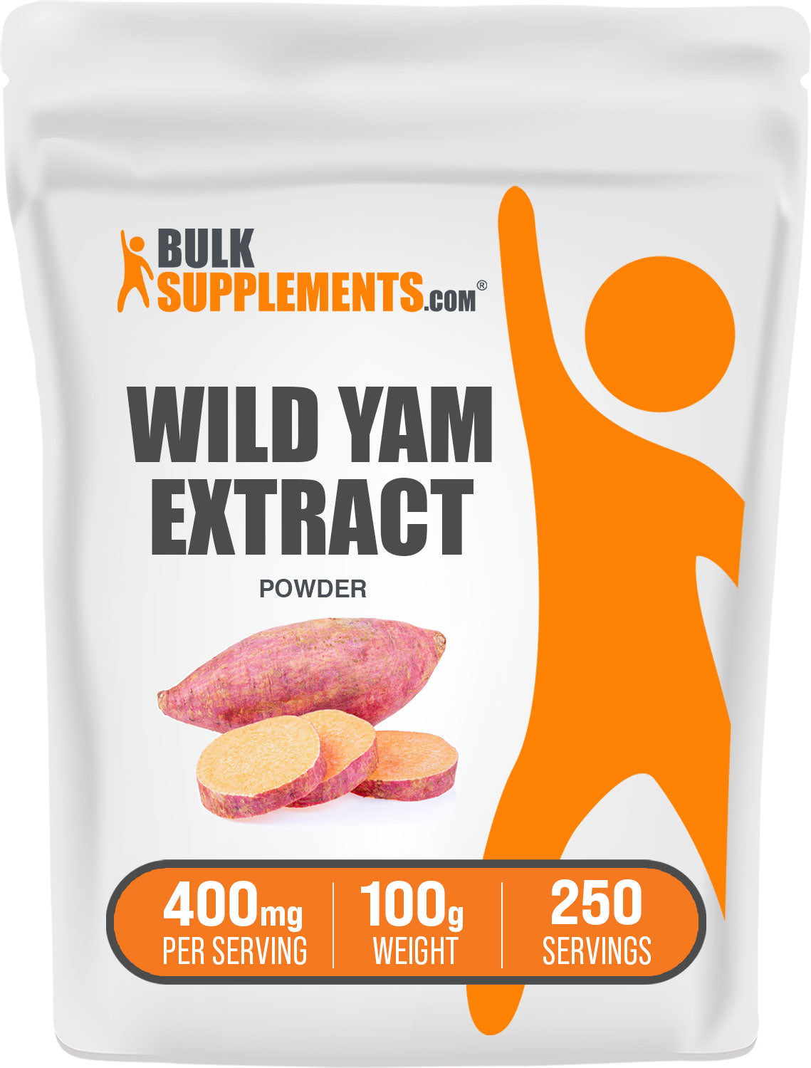 BulkSupplements Wild Yam Extract Powder 100g bag