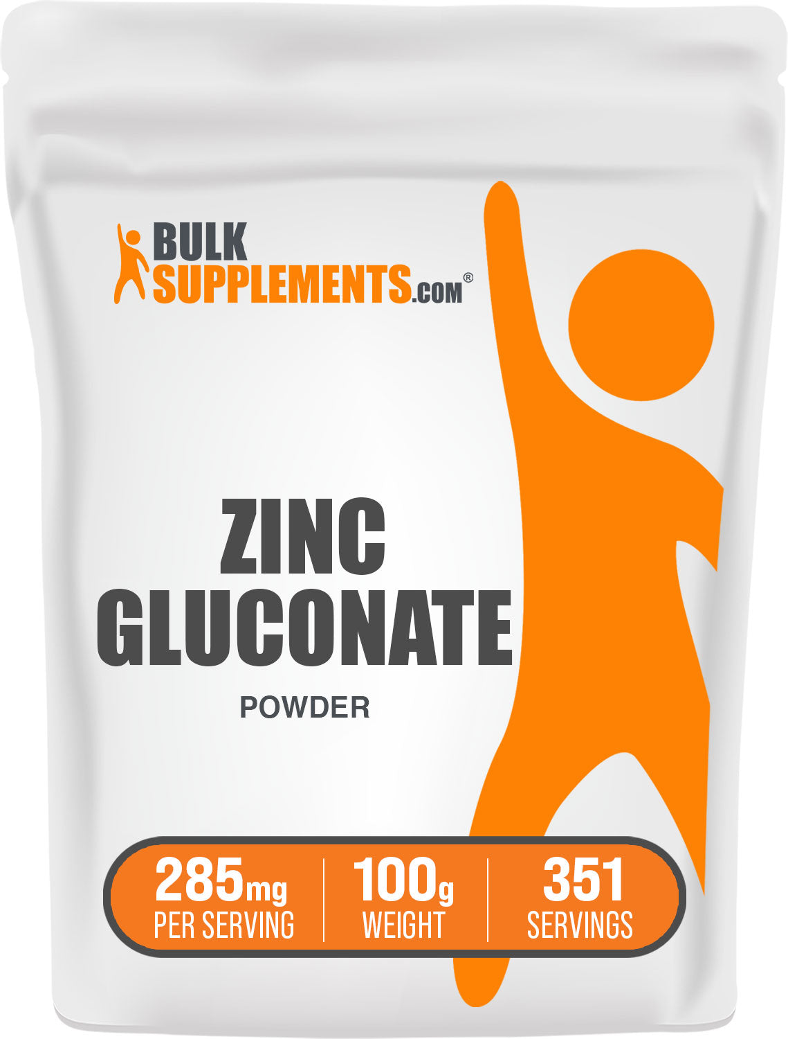 BulkSupplements Zinc Gluconate 100g Bag