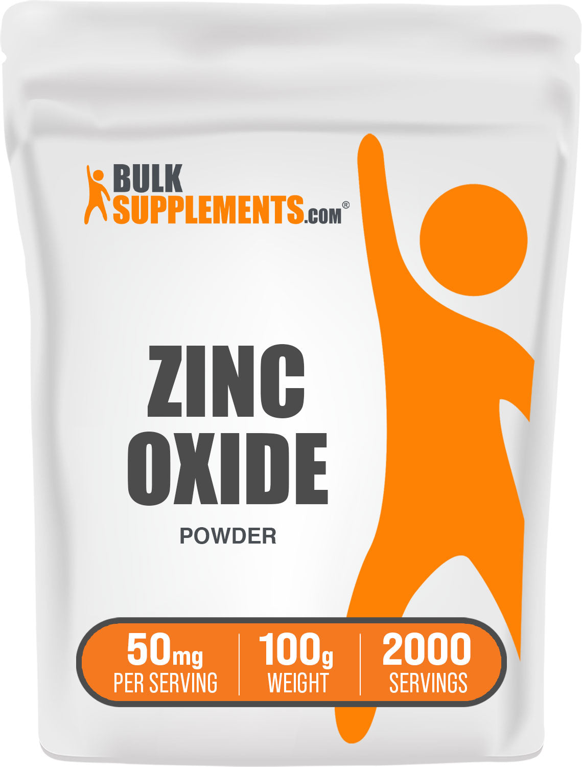 BulkSupplements Zinc Oxide 100g Bag